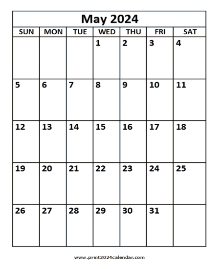 2024 May Calendar