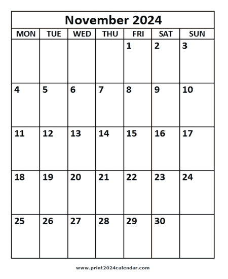 November 2024 Calendar