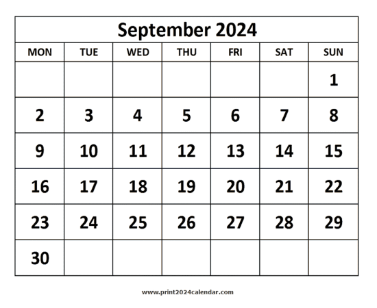 September 2024 Calendar