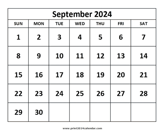 September 2024 Calendar