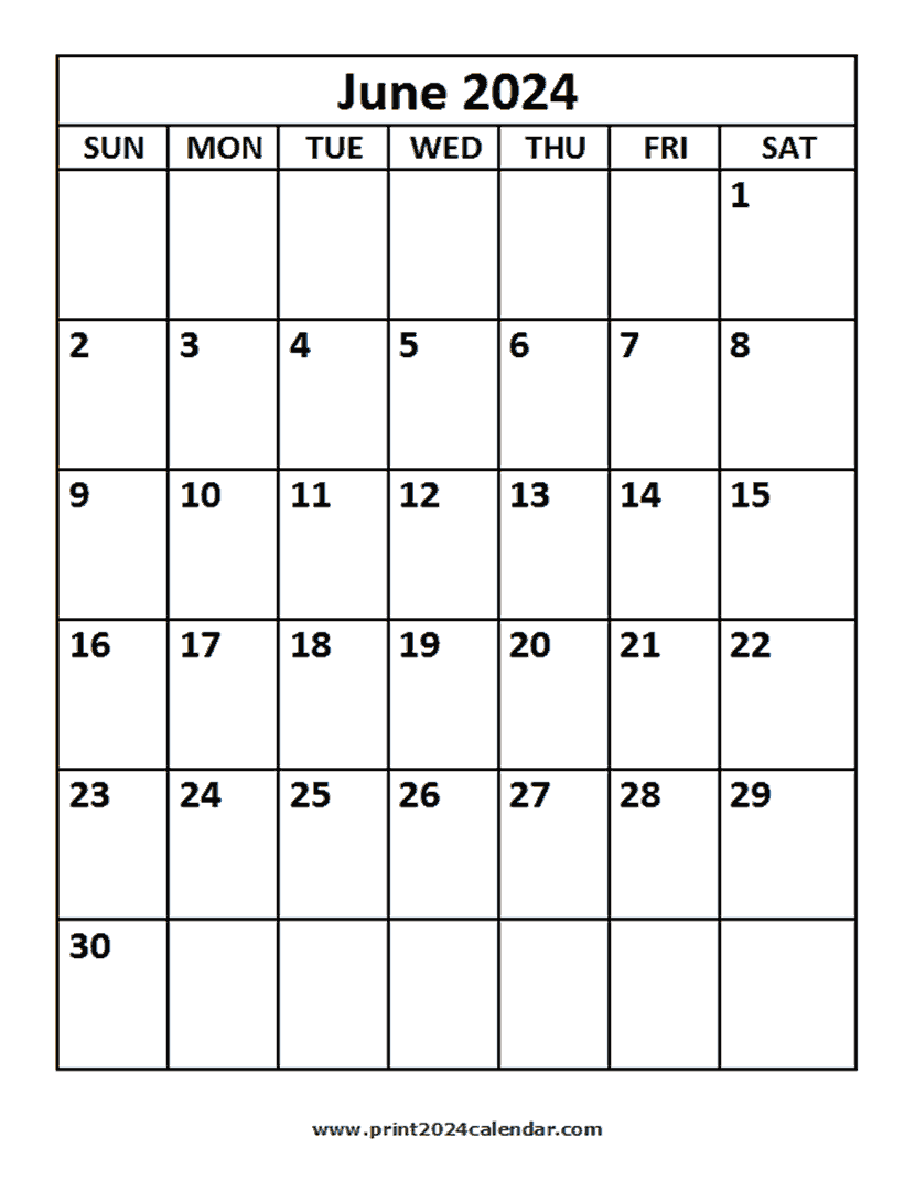 2024 June Calendar