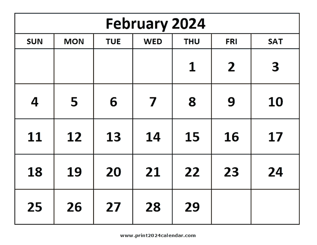 February 2024 Calendar