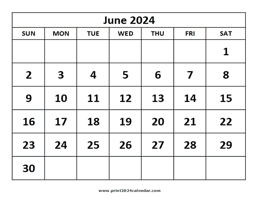 June 2024 Calendar