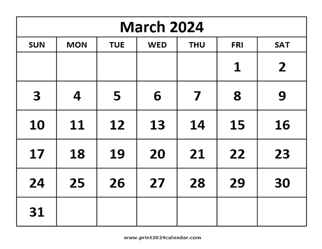 March 2024 Calendar