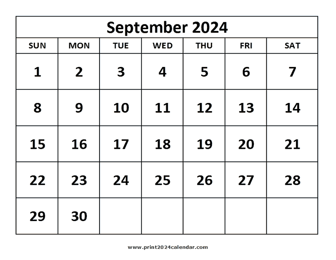 September 2024 Calendar